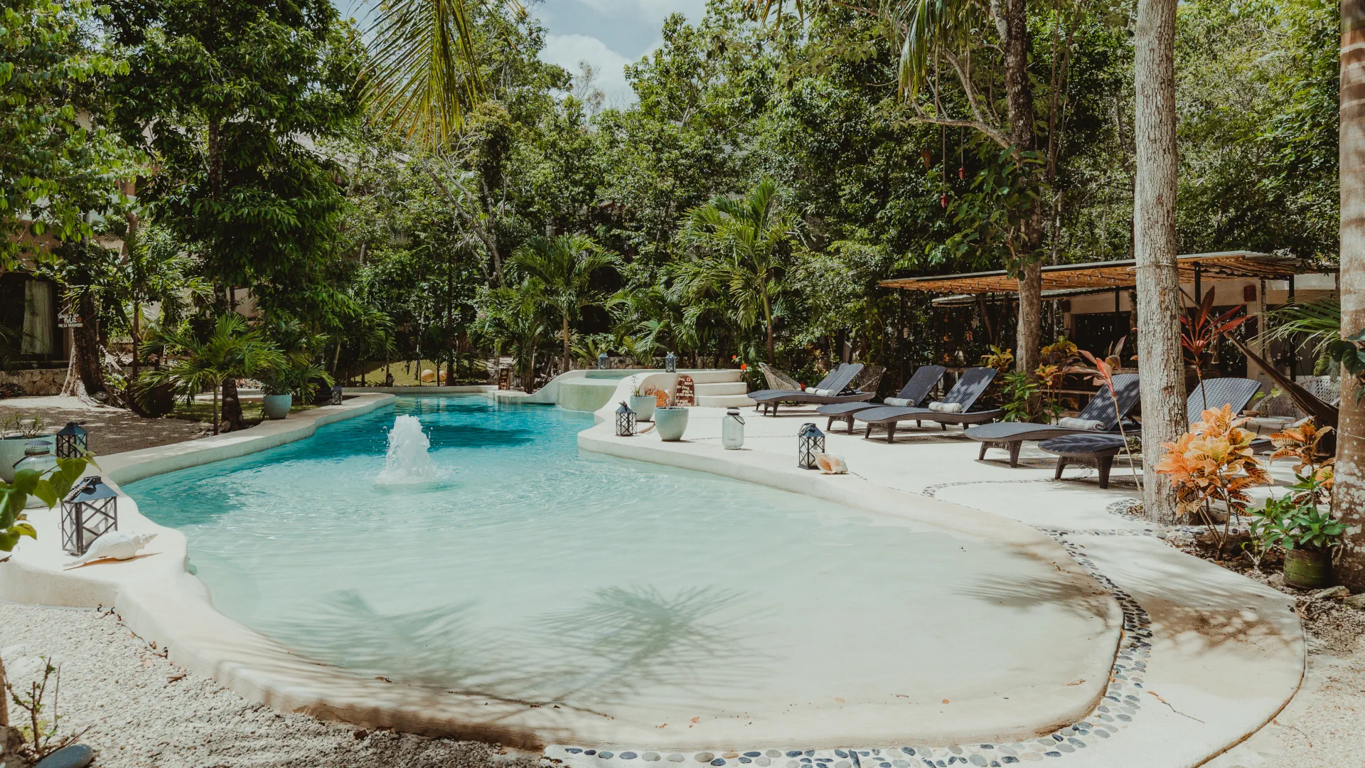 Jungle pool at Cachito de Cielo boutique eco hotel in Tulum