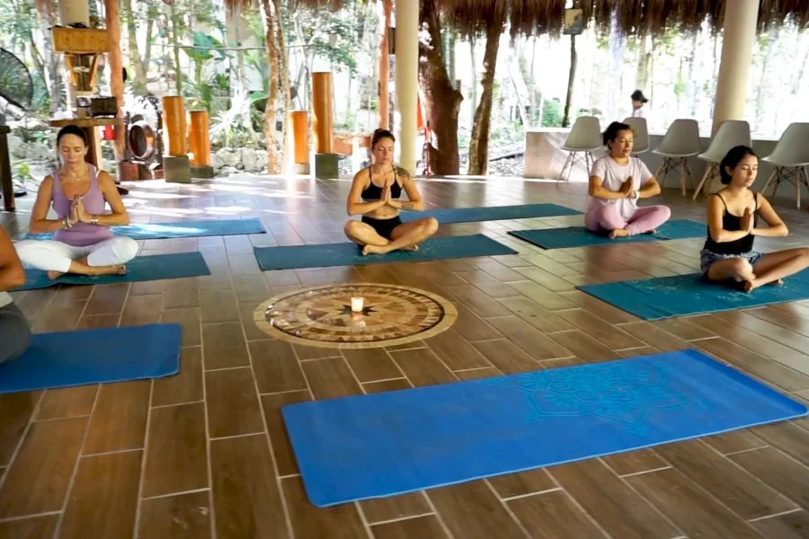 Yoga retreat at a boutique eco-luxury hotel in Tulum
